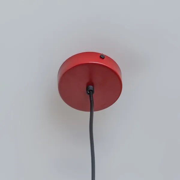 Lampă suspendată pe cablu ETNA II, 1xE27/15W/230V, Ø 25 cm, roșu