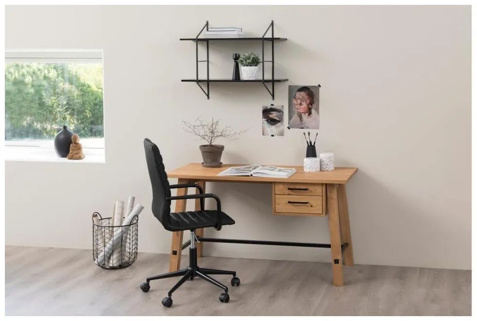 Scaun de birou pe roți Actona Wislow, negru