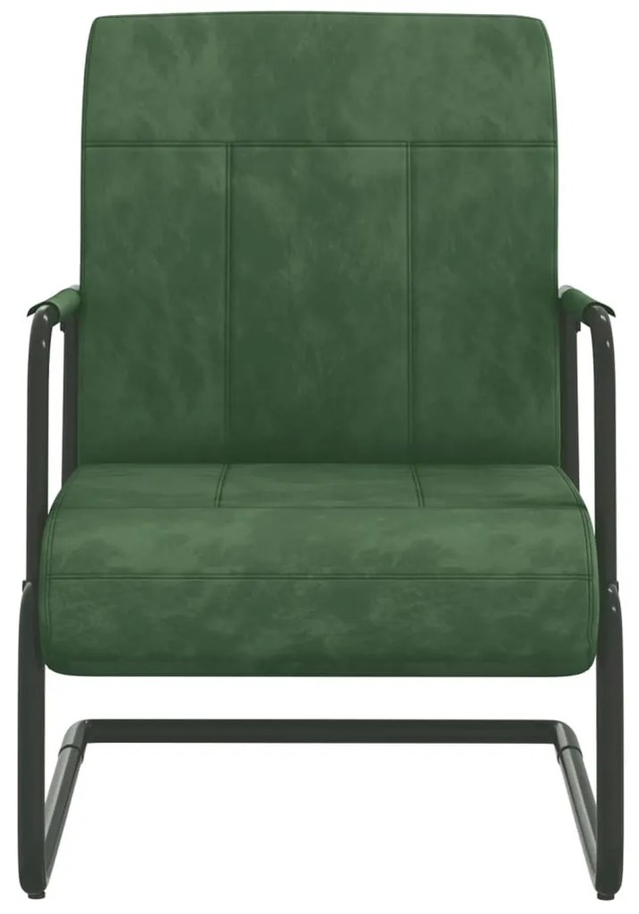 325790 vidaXL Scaun tip consolă, verde închis, catifea