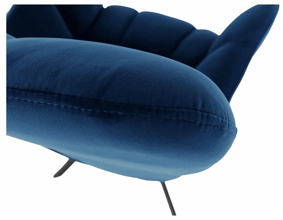 Scaun de design rotativ Komodo 67 cm tesatura albastra