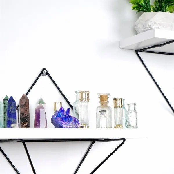 SET 2x raft de perete 14x30 cm alb