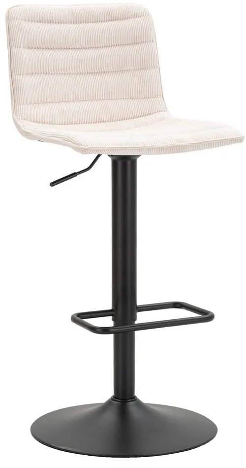 Scaun de bar alb/negru cu înălțime ajustabilă (înălțime șezut 61 cm) Malia – Mauro Ferretti