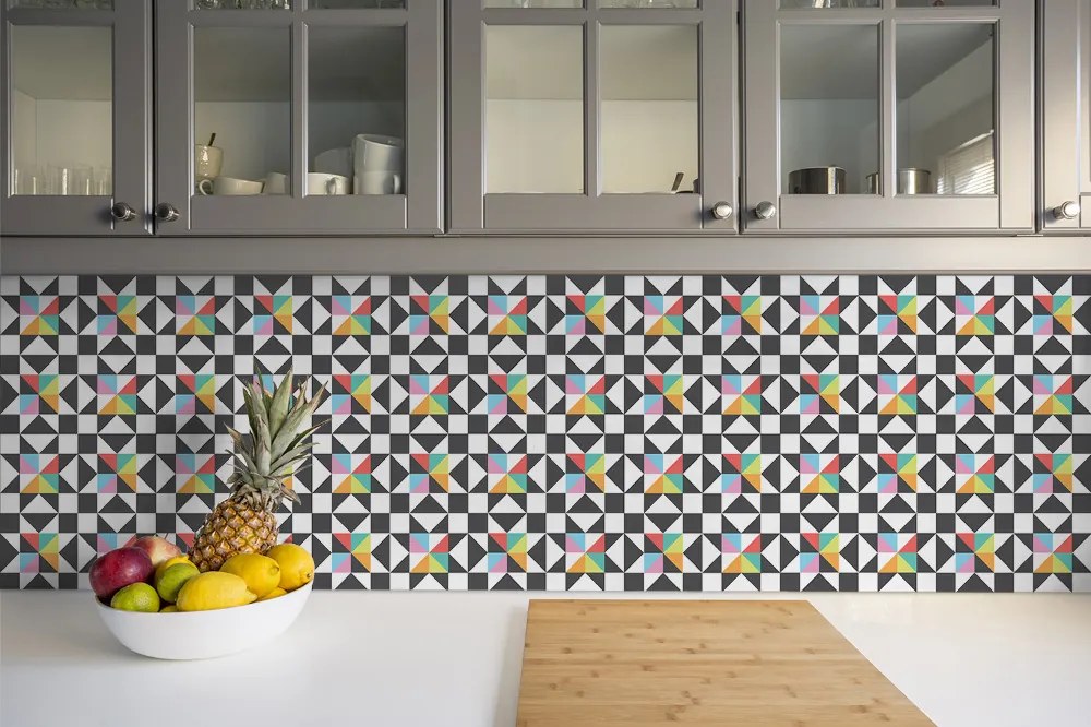 Plăci de vinil Motiv geometric colorat