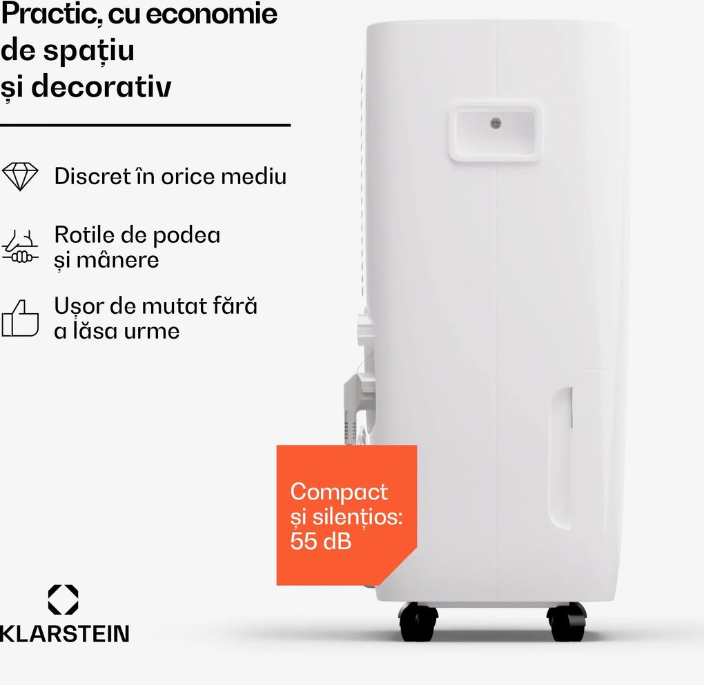 Klarstein DryFy Pro Connect Smart, Dezumidificator de aer, WiFi, Compresie, 60l/24h, 45-65m²