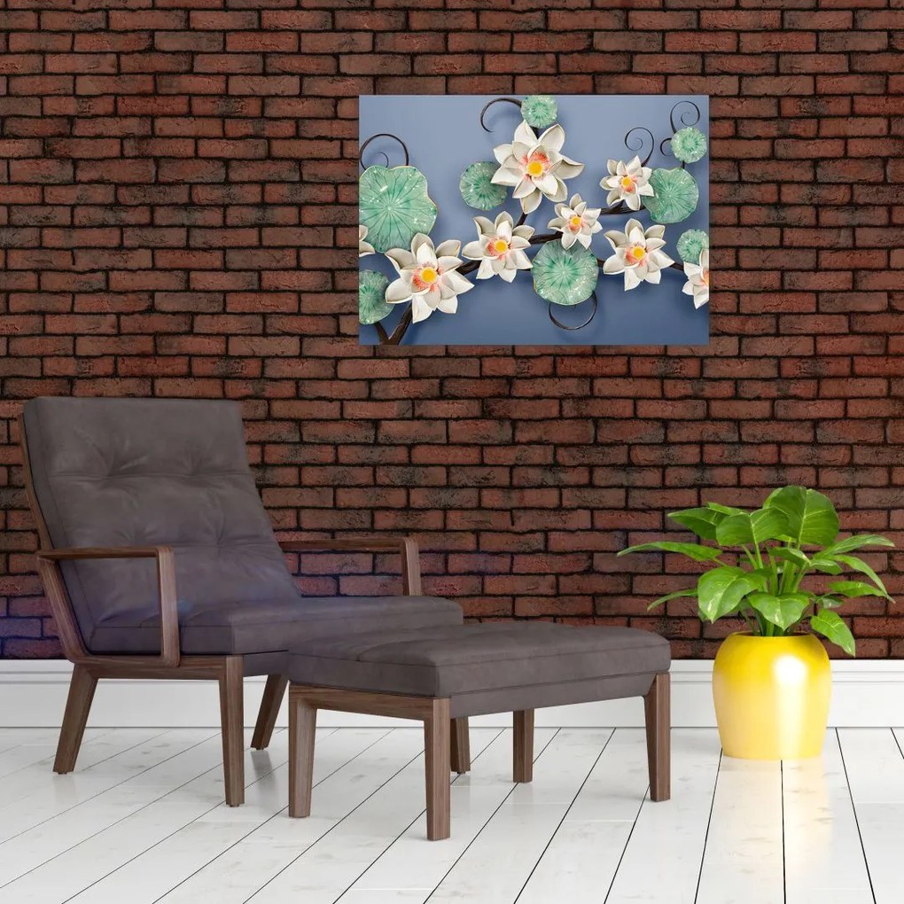 Tablu cu nufăr (70x50 cm)