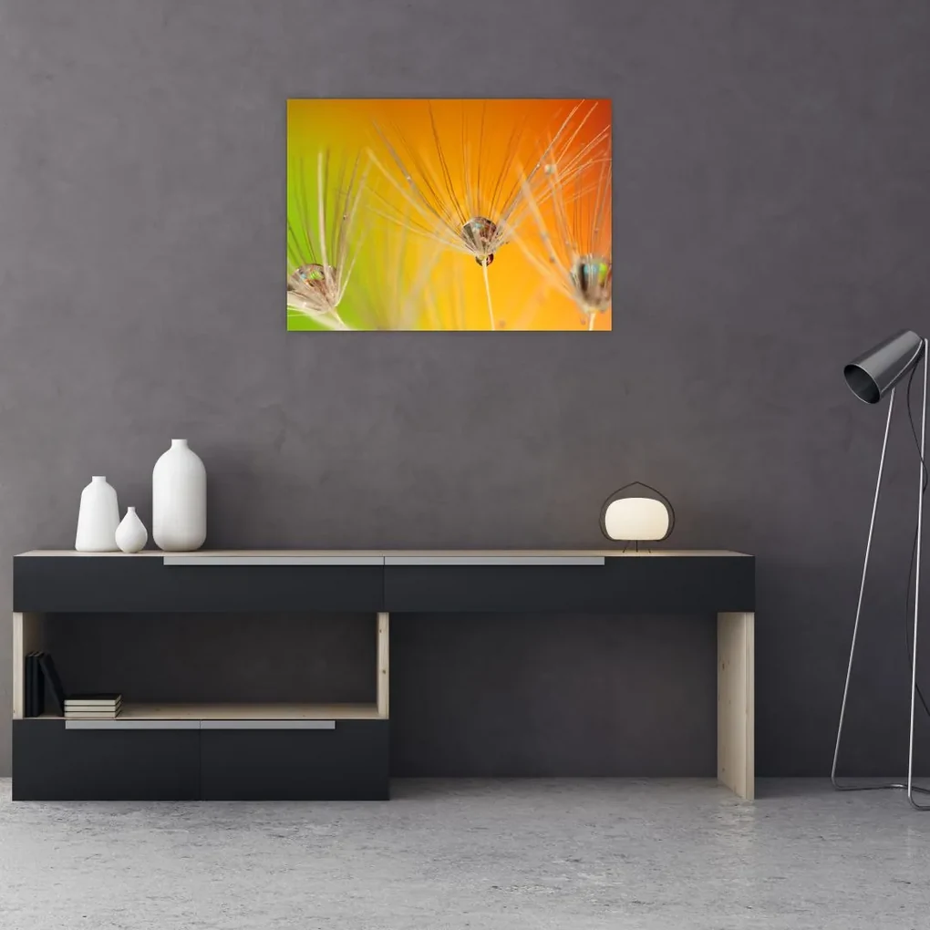 Tablou cu picături pe plantă (70x50 cm), în 40 de alte dimensiuni noi