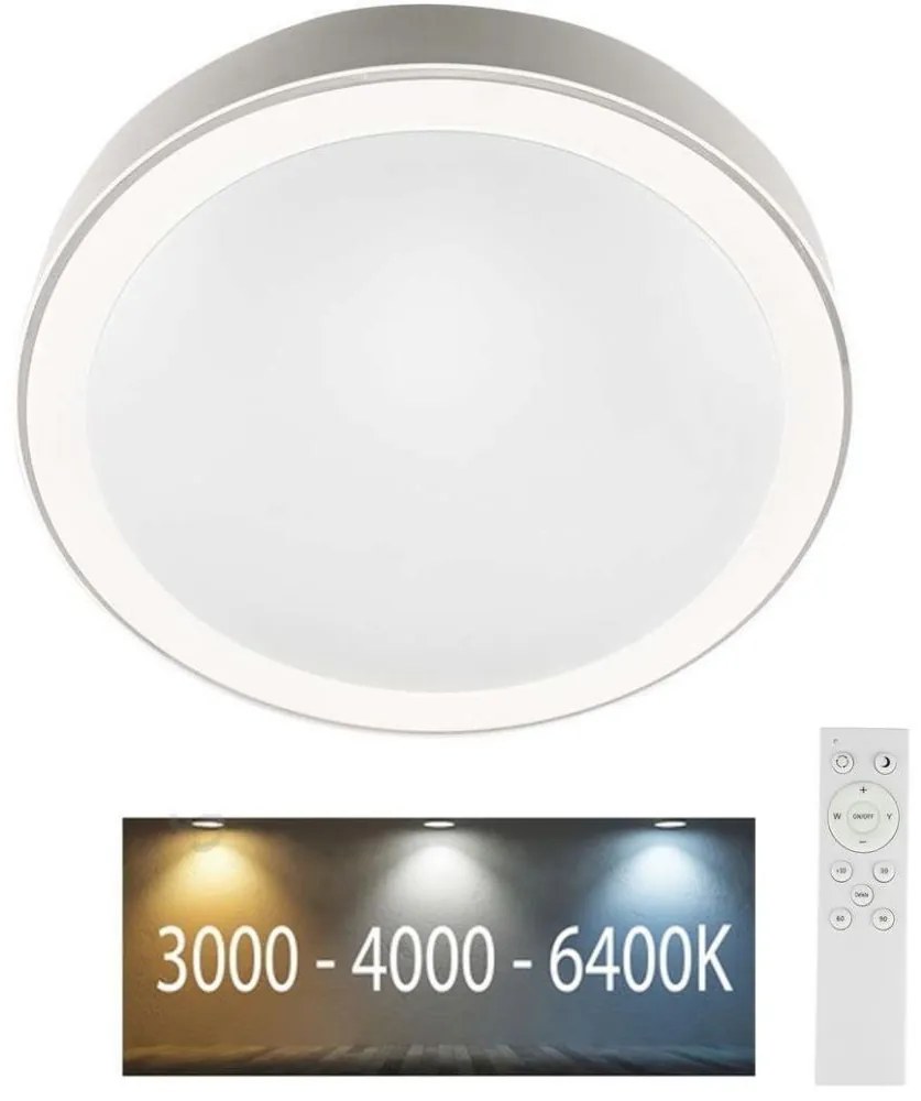 Plafonieră LED dimabilă LED/40W/230V 3000K/4000K/6500K + telecomandă