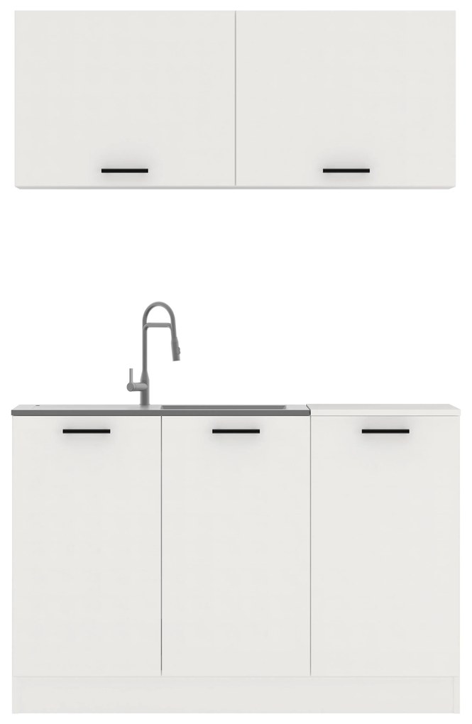 Bucatarie Taco, Alb, L 120 cm