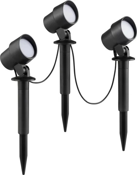 Brilliant - Set de 3 lămpi LED pentru exterior KAMARA LED/8,5W/230V IP44 neagră