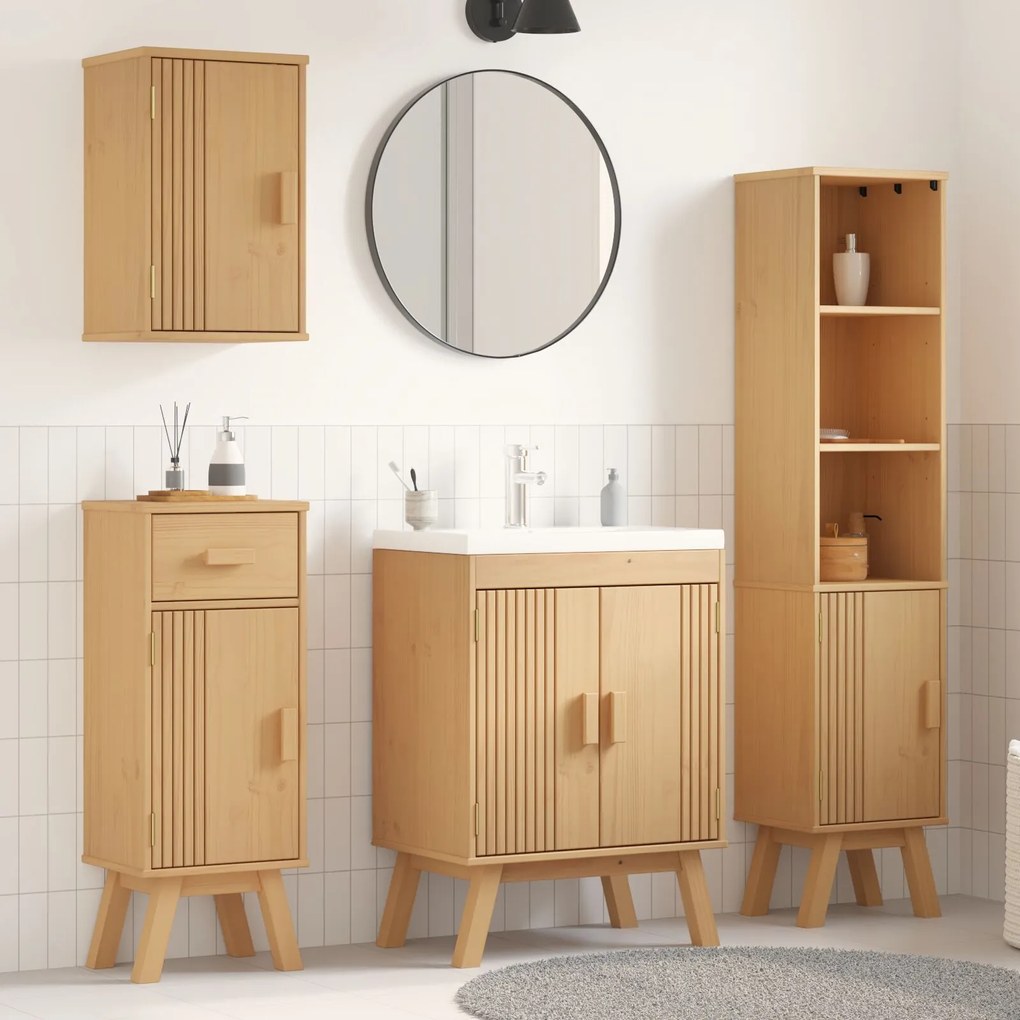 vidaXL Set de Mobilier pentru Baie 4 pcs Maro 114 x 43 x 73.5 cm