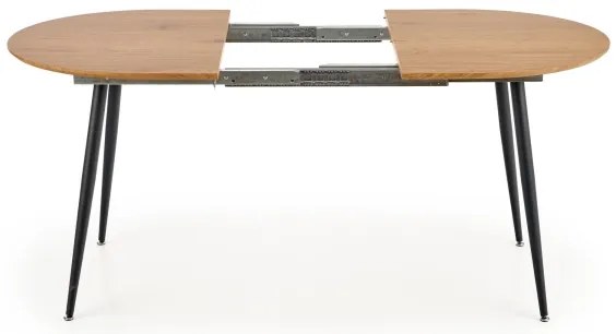 Masă de dining BALNOR, stejar/negru