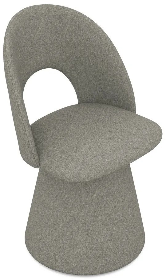 Scaun de sufragerie gri tapițat Kalo – Makamii