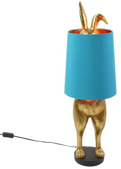 Lampa de podea turcoaz Hiding Rabbit 24x24x74 cm