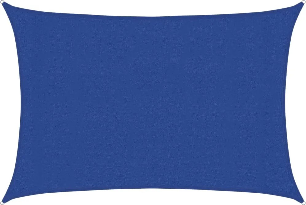 vidaXL Pânză parasolar, albastru dreptunghiular 3x5 m HDPE 160 g/m²
