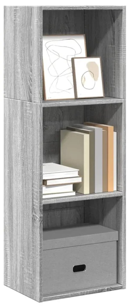 vidaXL Bibliotecă, gri sonoma, 40x30x114 cm, lemn prelucrat