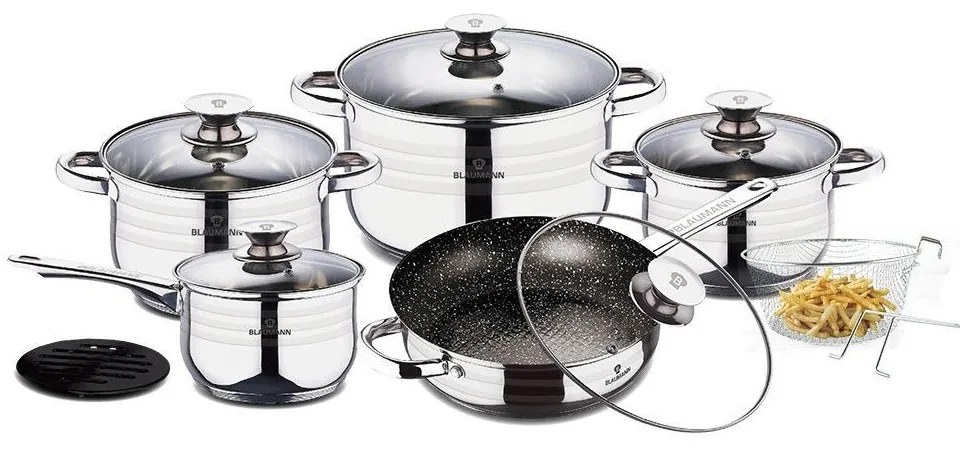 Set oale si tigai inox (13 piese) Blaumann BL 3166