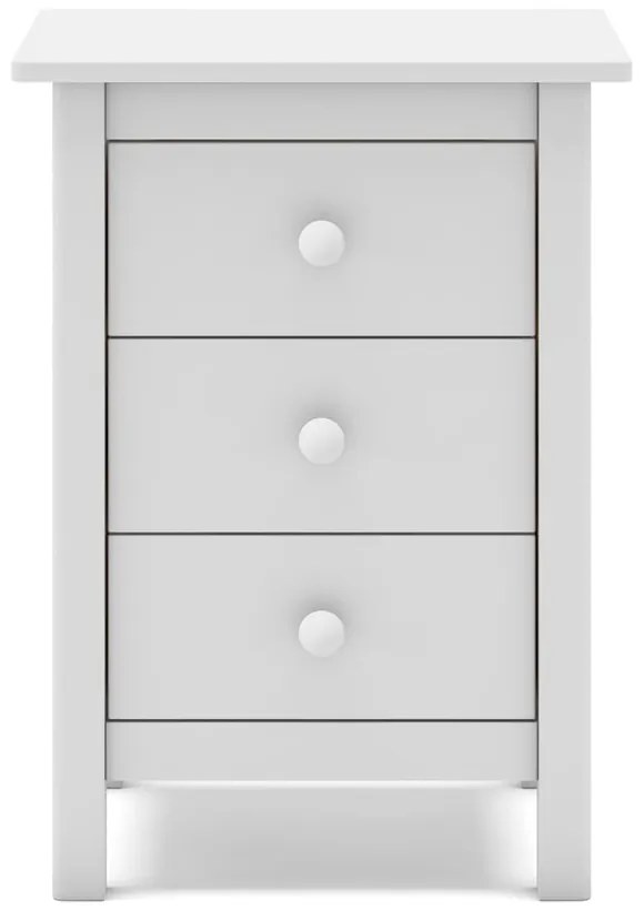 Noptieră de copii albă din lemn masiv de pin Max – Marckeric