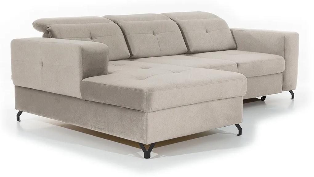 Canapea de colț cu funcție de dormit Belavio Mini Stânga - bej Milton 3 New
