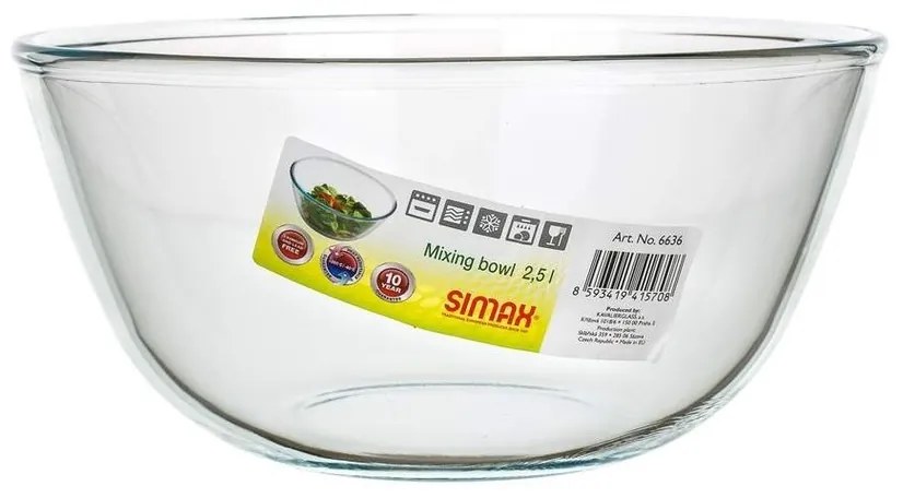 Castron de copt Simax, din sticlă, 23 cm, 2,5 l