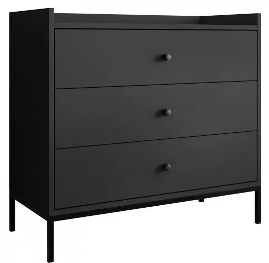 Comodă Tezarta 3SZ (Negru) . 1103692