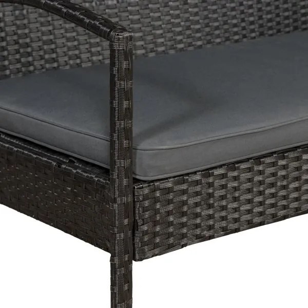 Juskys Set rattan Trinidad - negru
