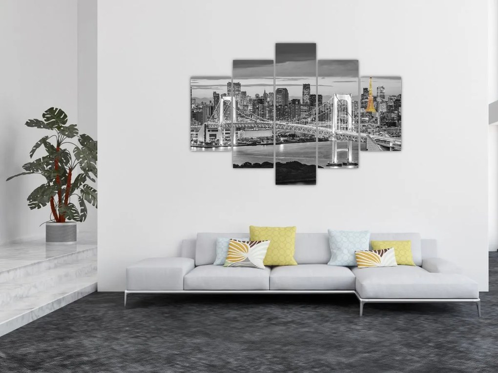 Tablou - Orașul mare cu turnul galben (150x105 cm)