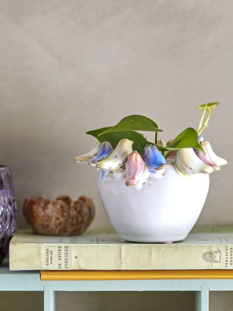 Ghiveci Eanna, gri, ceramica