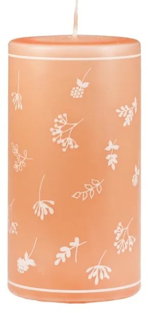 Lumânare Unipar Fleur, durată ardere 87 h, portocaliu