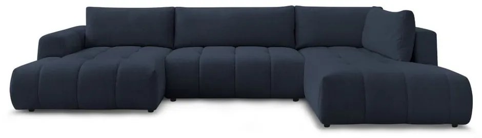 Colțar albastru închis extensibil/cu spațiu de depozitare (cu colț pe partea dreaptă/în formă de "U") Fuji – Bobochic Paris