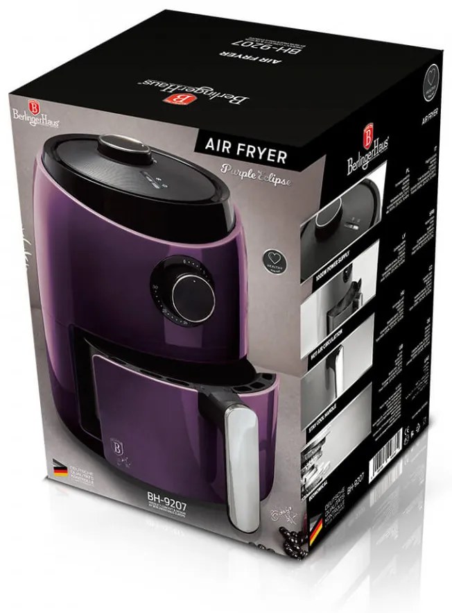 Mini air fryer Purple Eclipse Collection BerlingerHaus BH 9207