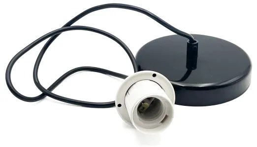 Lustră pe cablu HARMA 1xE27/15W/230V d. 30 cm alb/negru