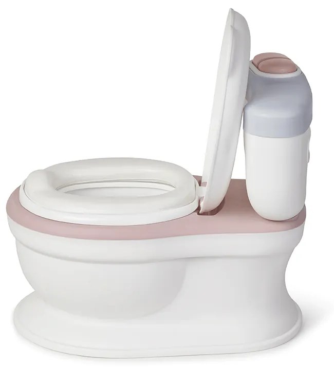 Olita de tip WC, muzicala, alb si rose