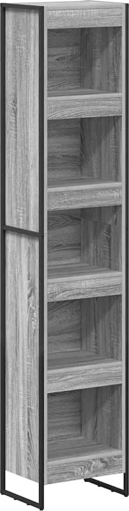 vidaXL Dulap pentru cărți Gri Sonoma 80 x 30 x 155 cm Lemn compozit