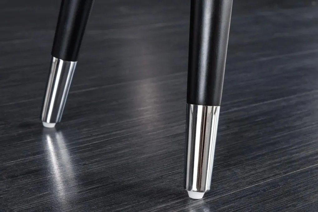 Bancheta eleganta, tapitata Scarlett 90cm, catifea gri A-43278 VC