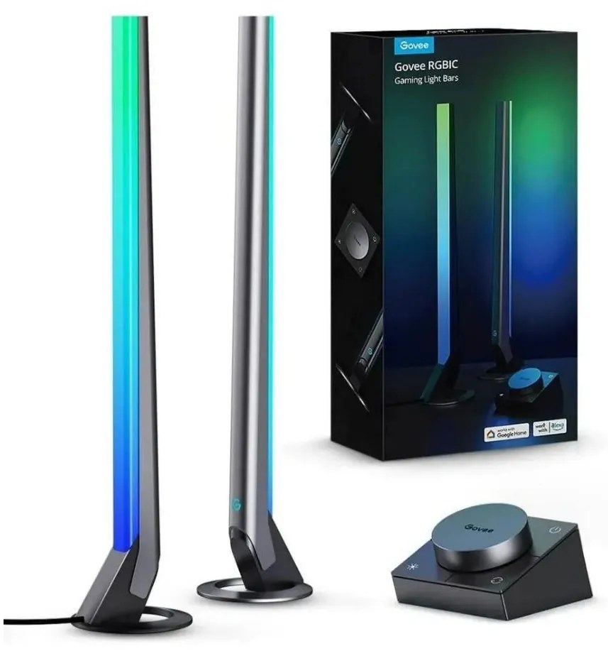 SET 2x panouri Smart Gaming Wi-Fi LED RGBIC Govee + Smart Dual + telecomandă