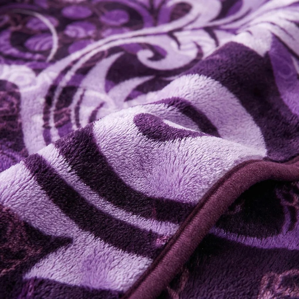 Pătură Cocolino gofrată 3D, mov, 200x240 cm, 2,2 kg, PGU206