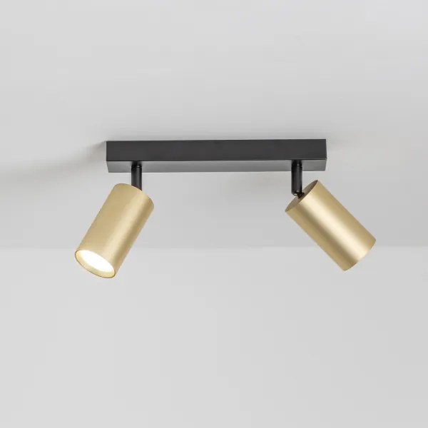 Brilagi - Spot reglabil LED RGBW SELE GOLDEN 2xGU10/6W/230V negru/auriu