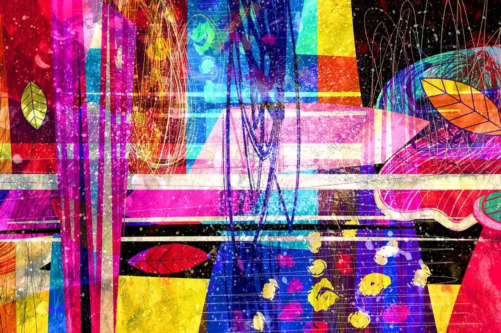 Tapet elemente geometrice texturate