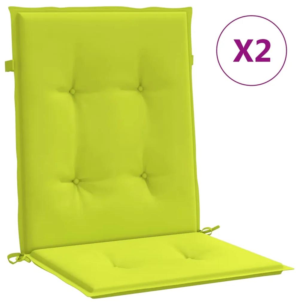 Perne scaun de gradina, 2 buc., verde aprins, 100x50x3 cm 2, verde aprins, 100 x 50 x 3 cm