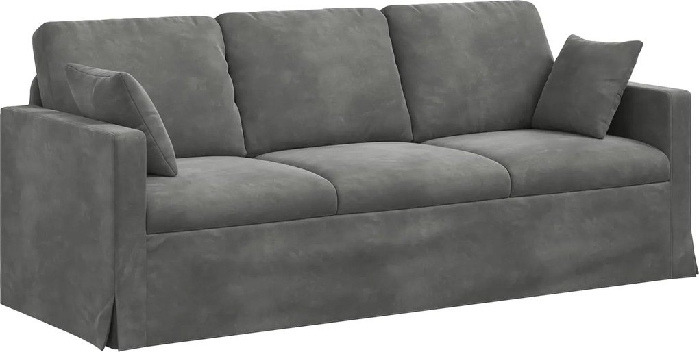 vidaXL Canapea Gri închis 198 x 78 x 80 cm Catifea