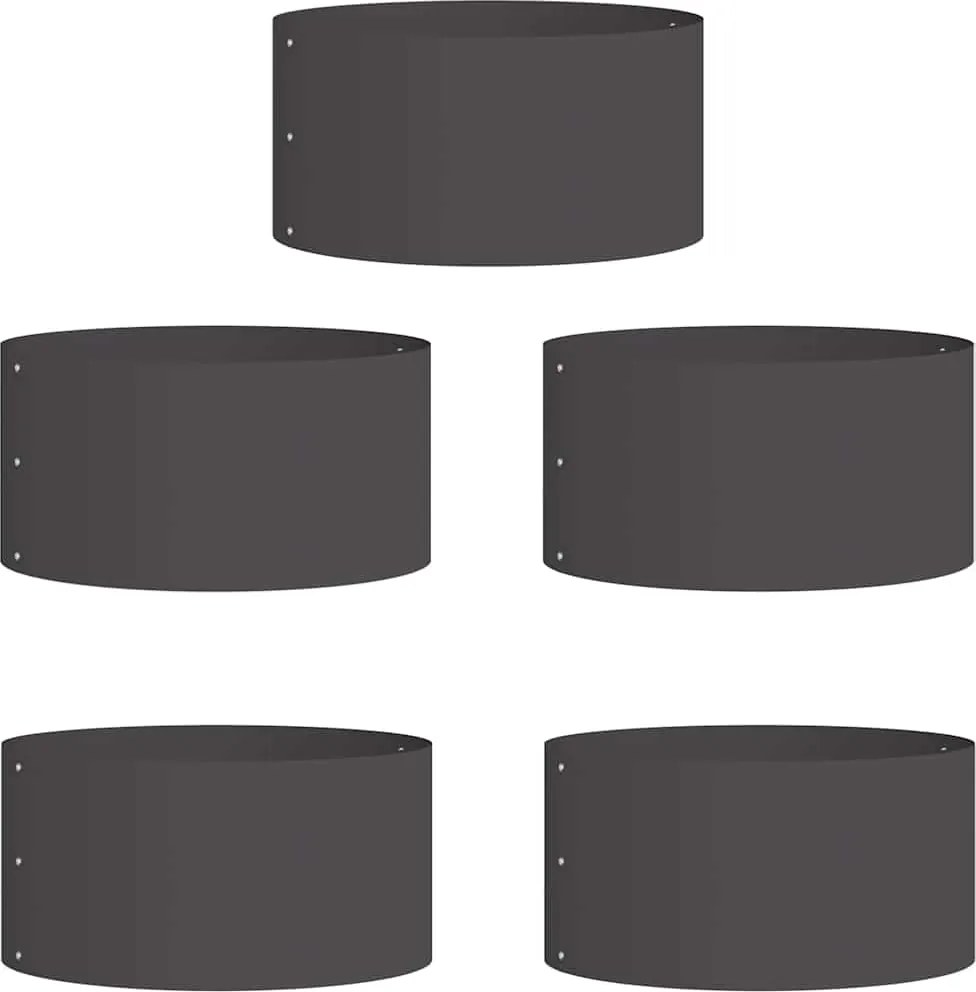 vidaXL Inele pentru vaze 5 pcs Negru 40 x 40 x 20 cm