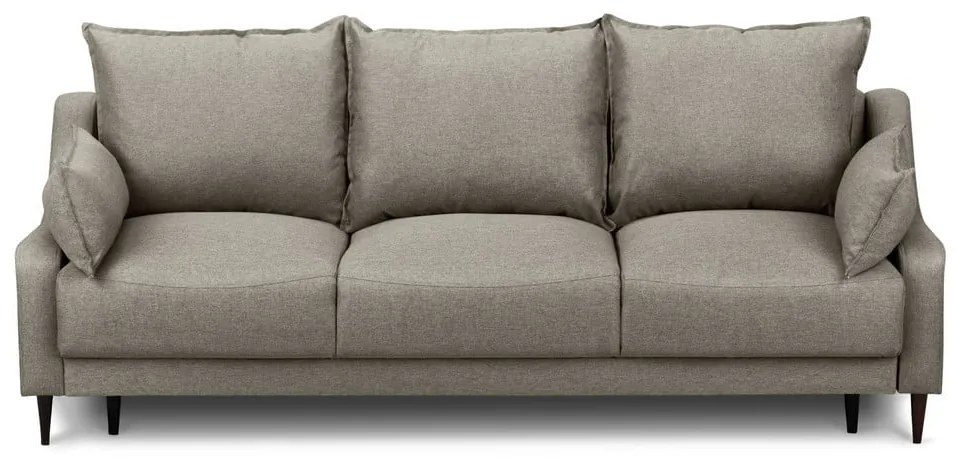 Canapea extensibilă cu spațiu pentru depozitare Mazzini Sofas Ancolie, maro deschis, 215 cm