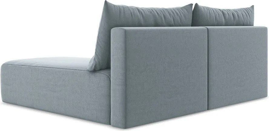 Colțar albastru extensibil/cu spațiu de depozitare cu tapițerie din catifea (cu colț pe partea dreaptă/cu șezlong) Kalena – Makamii