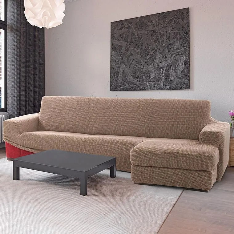 Nueva Textura Huse care se întind foarte bine NIAGARA alunei canapea cu otoman dreapta (l. 200 - 300 cm)