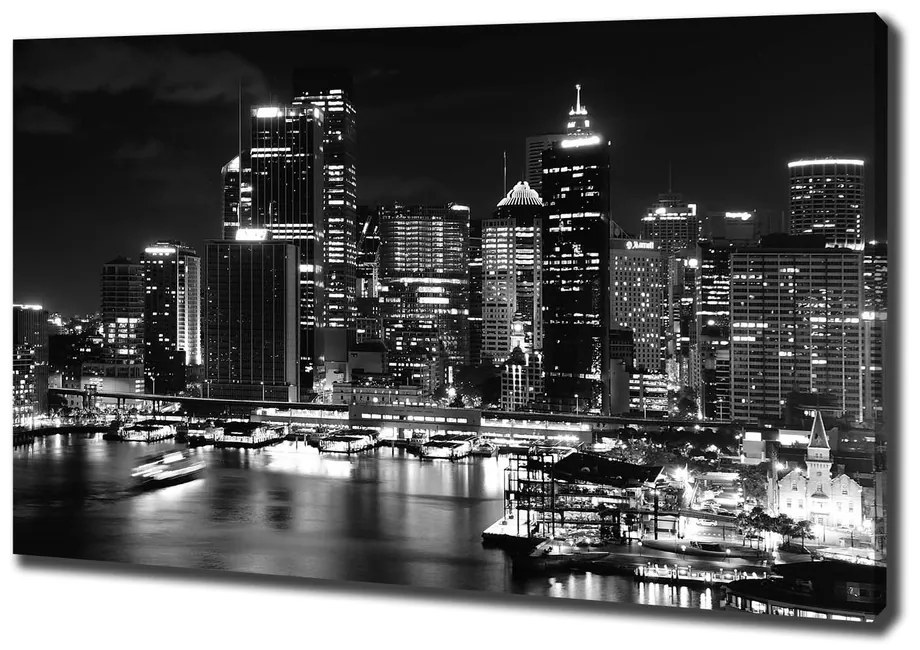 Tablouri tipărite pe pânză Sydney pe timp de noapte