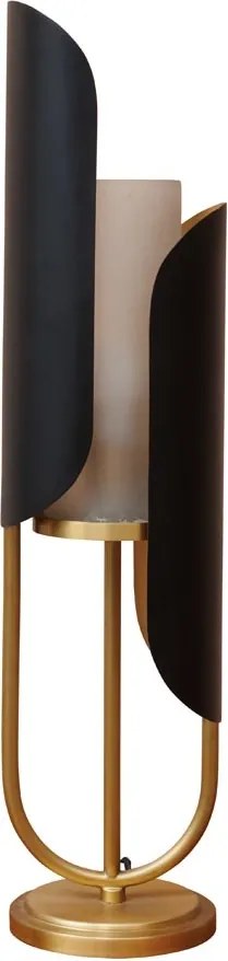 Lampa de masa, din metal si sticla, Moderna