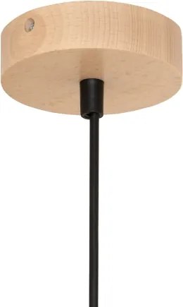 Suspensie pe cablu ALBA 1xE27/15W/230V Ø 45 cm negru/maro