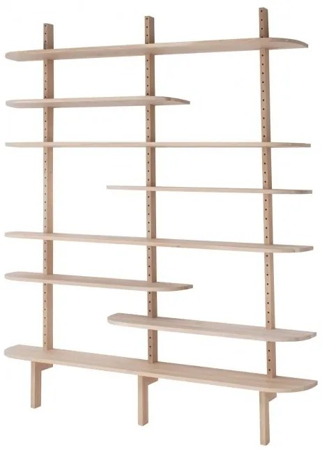 Etajera, natur, din lemn de stejar, L210 cm, Oslo