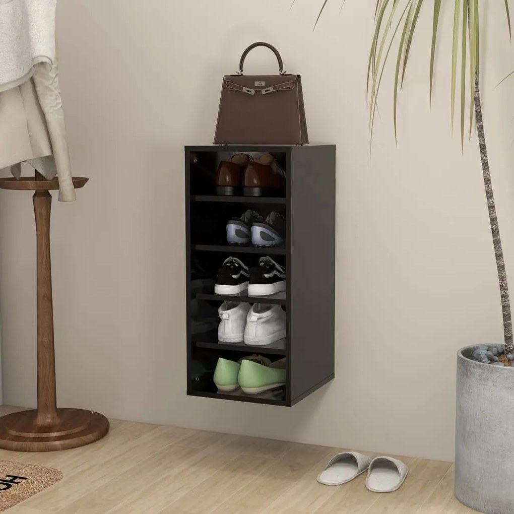 vidaXL Pantofar, negru, 31,5x35x70 cm, PAL