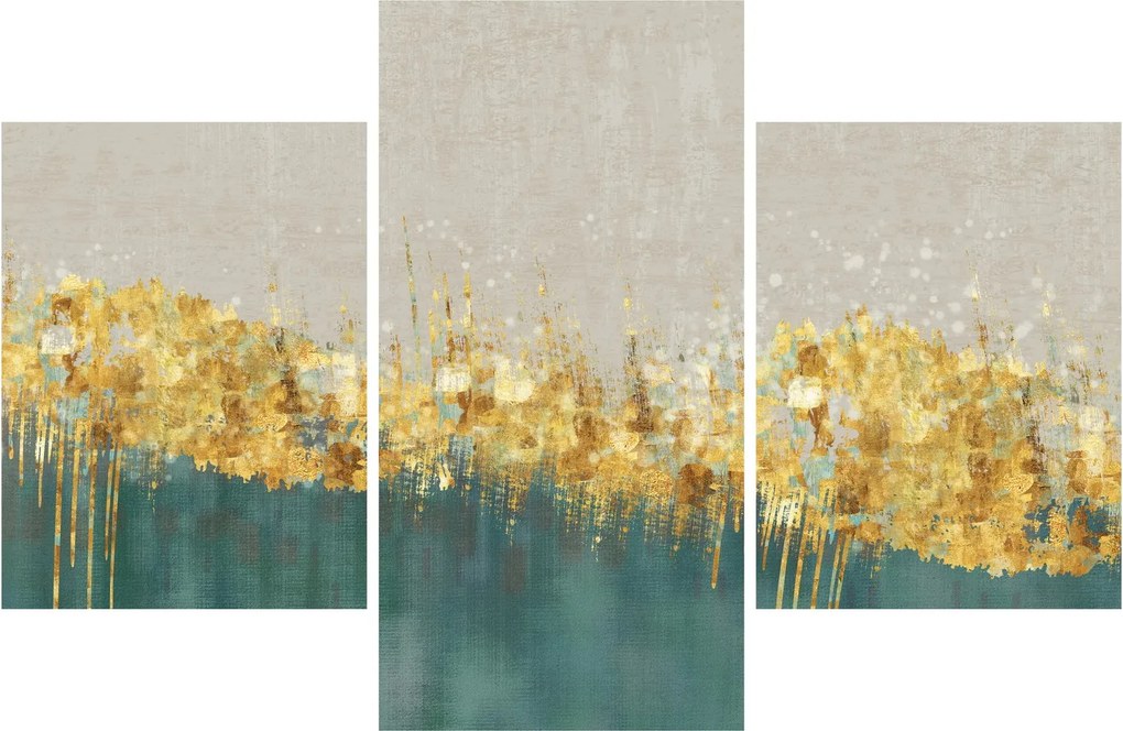Tablou - Textura cu decor auriu (90x60 cm)